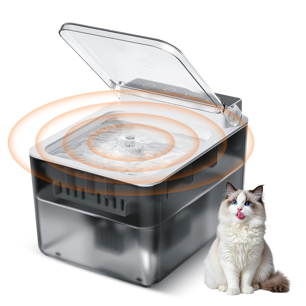 Wireless Cat Fountain with motion sensor